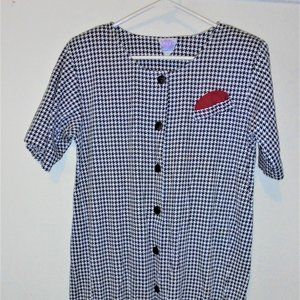 80's Maternity Black/White Dress